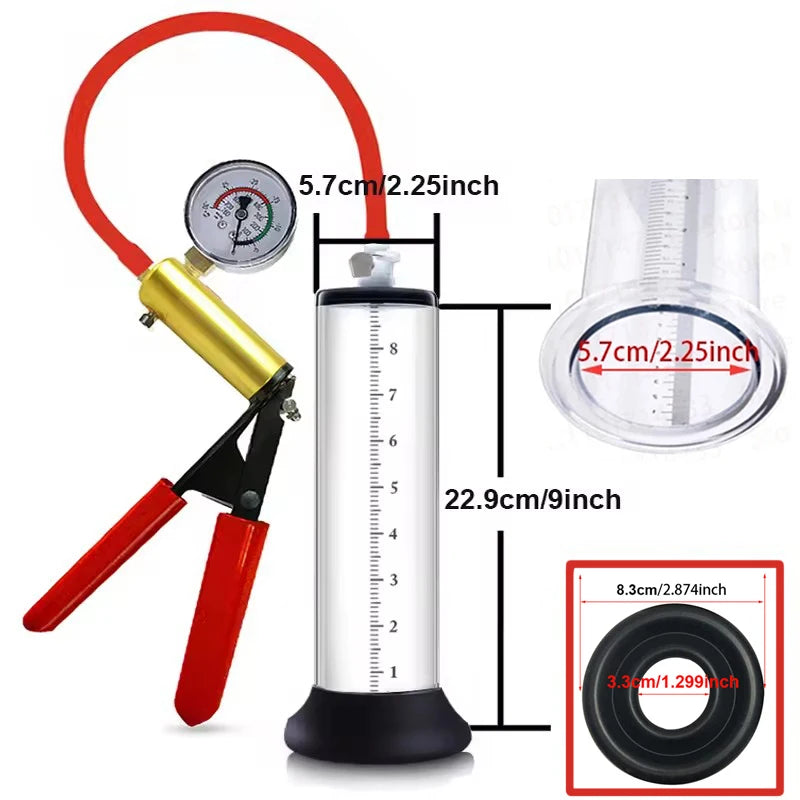 Electric Acrylic Penis Pump Vacuum Training Extender