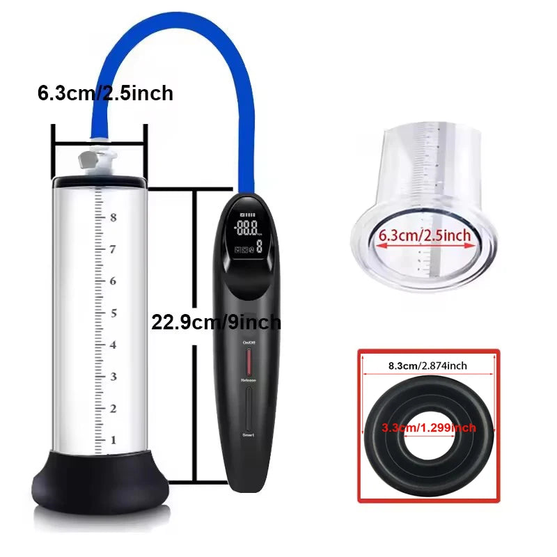 Electric Acrylic Penis Pump Vacuum Training Extender