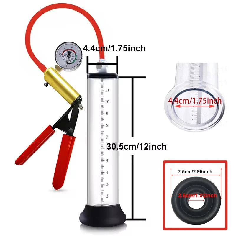 Electric Acrylic Penis Pump Vacuum Training Extender