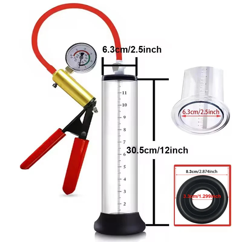 Electric Acrylic Penis Pump Vacuum Training Extender