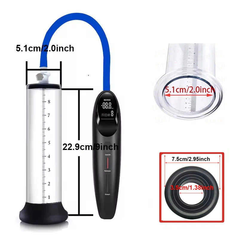 Electric Acrylic Penis Pump Vacuum Training Extender