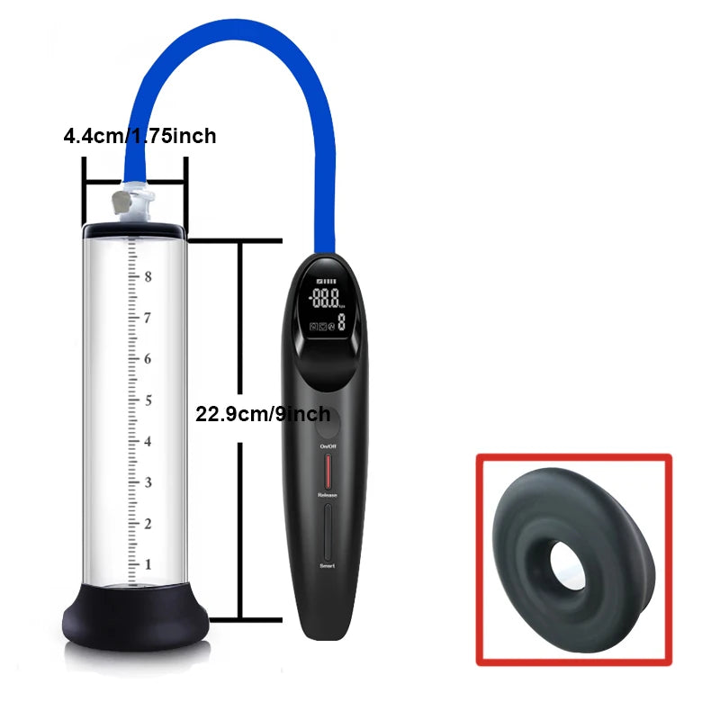 Electric Acrylic Penis Pump Vacuum Training Extender