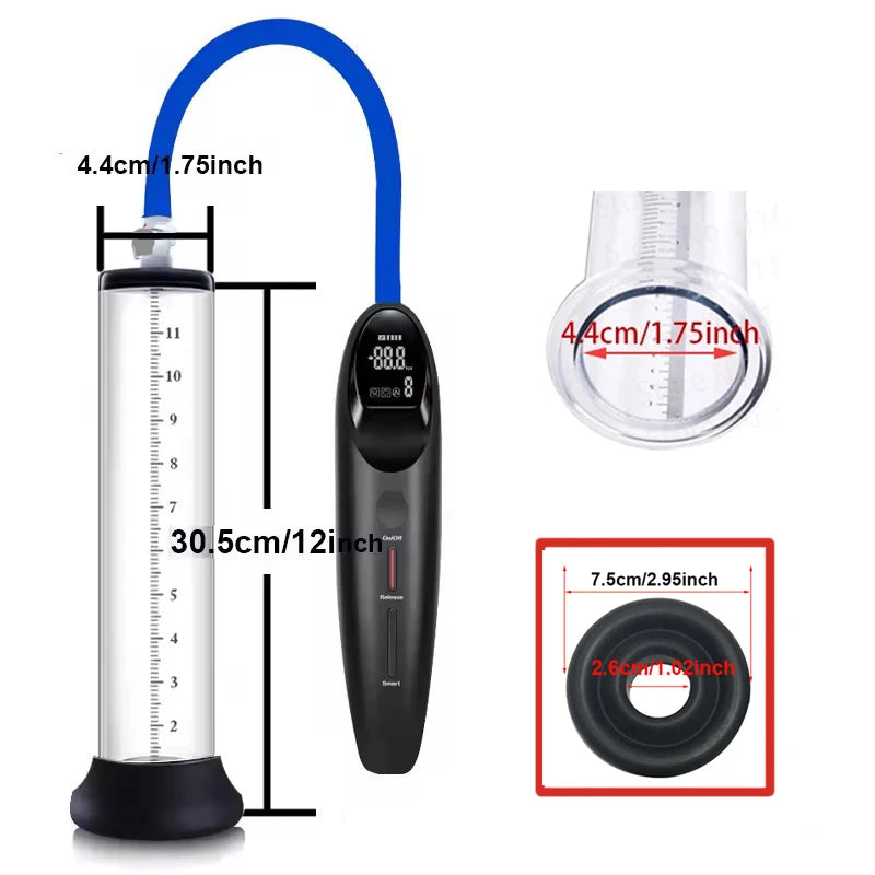 Electric Acrylic Penis Pump Vacuum Training Extender