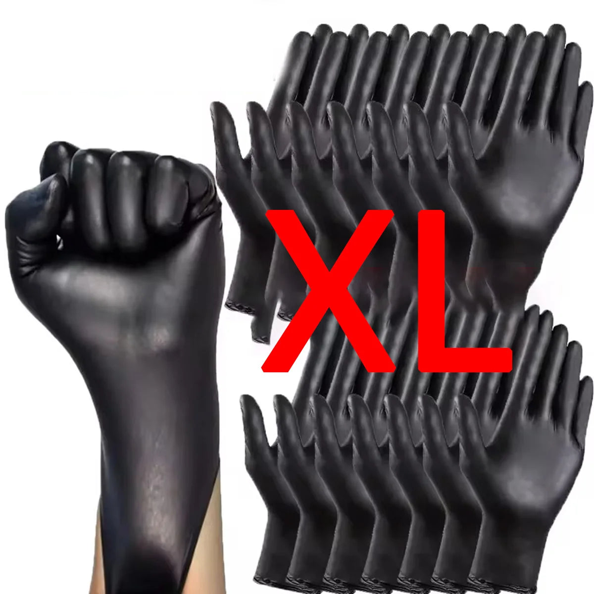 Black Latex-Free Disposable Gloves 10/20/50/100pcs