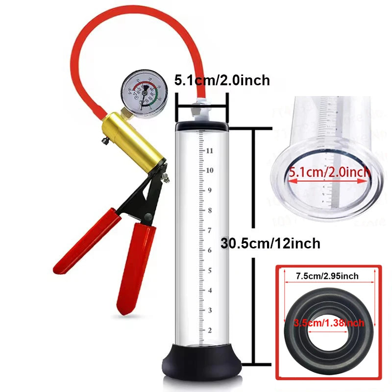Electric Acrylic Penis Pump Vacuum Training Extender