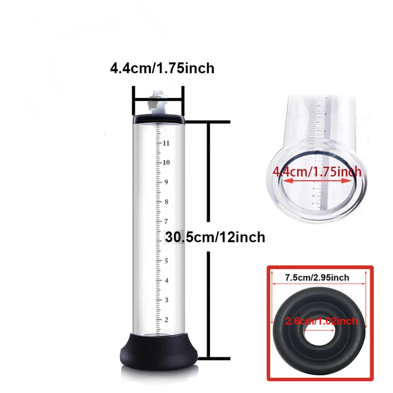 Electric Acrylic Penis Pump Vacuum Training Extender