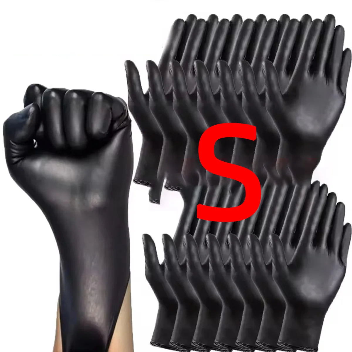 Black Latex-Free Disposable Gloves 10/20/50/100pcs