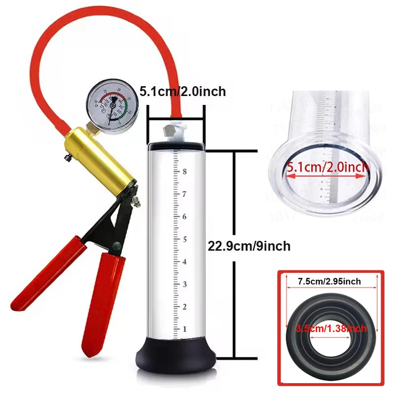 Electric Acrylic Penis Pump Vacuum Training Extender