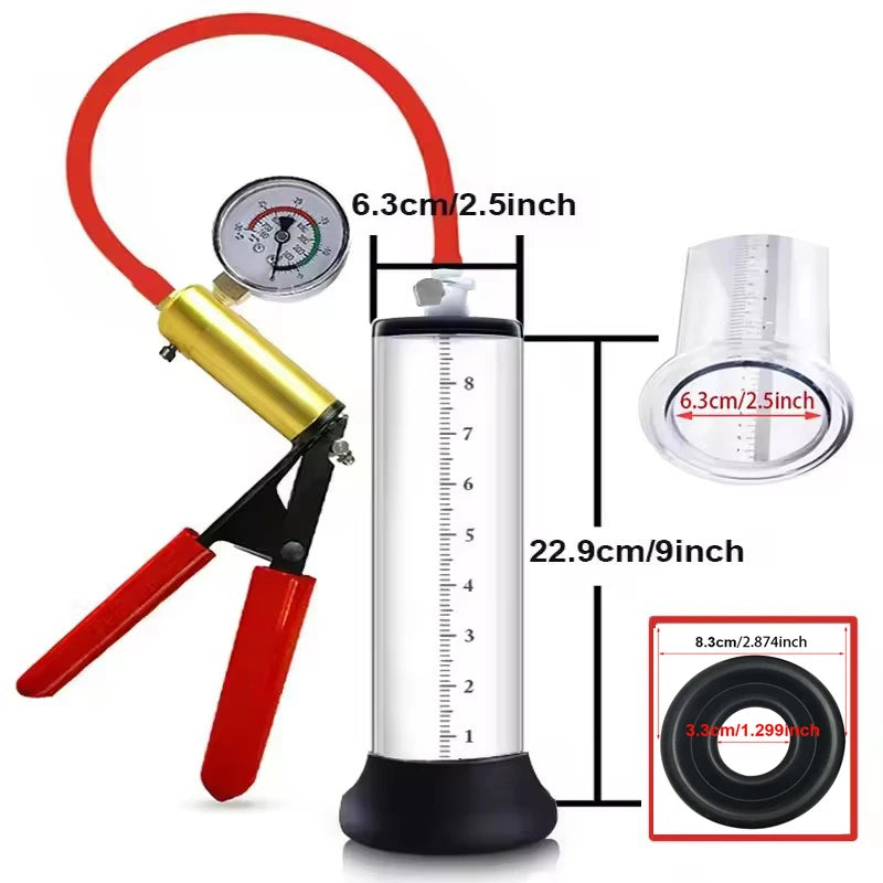 Electric Acrylic Penis Pump Vacuum Training Extender