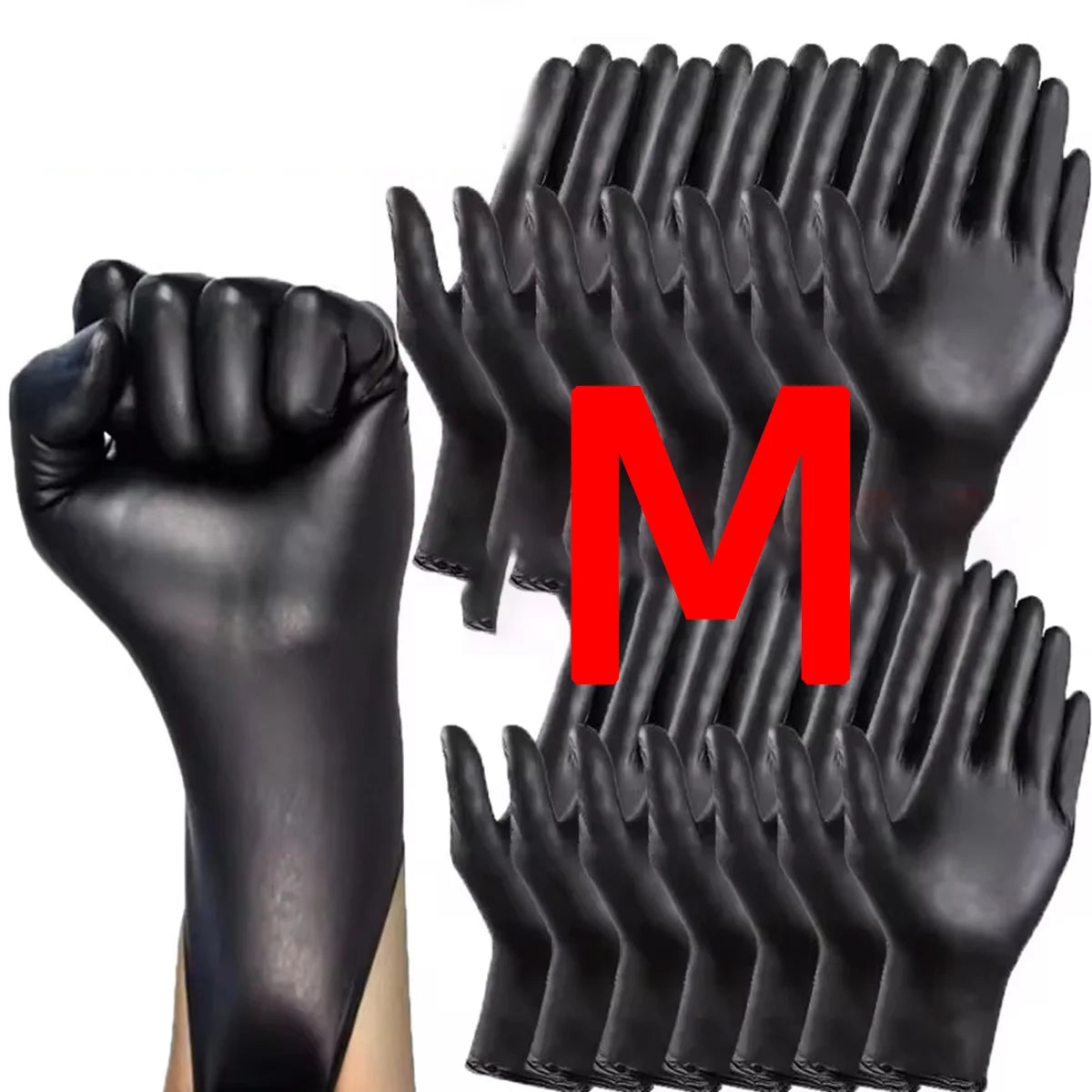 Black Latex-Free Disposable Gloves 10/20/50/100pcs
