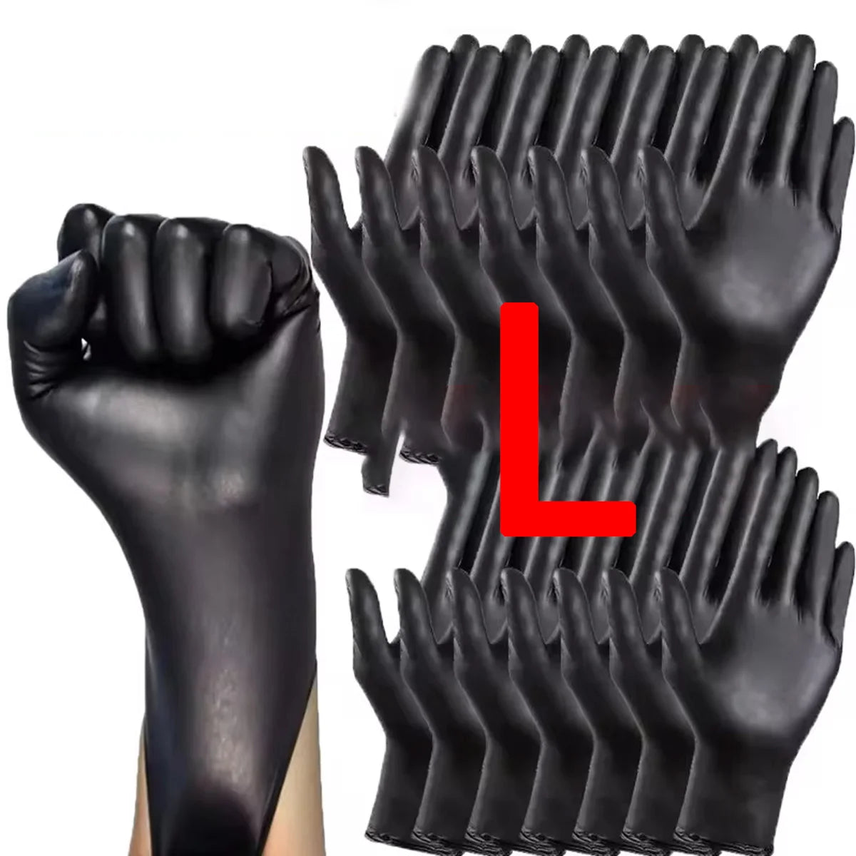 Black Latex-Free Disposable Gloves 10/20/50/100pcs