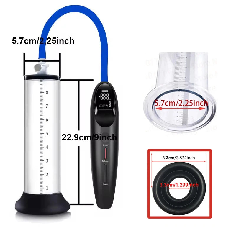 Electric Acrylic Penis Pump Vacuum Training Extender