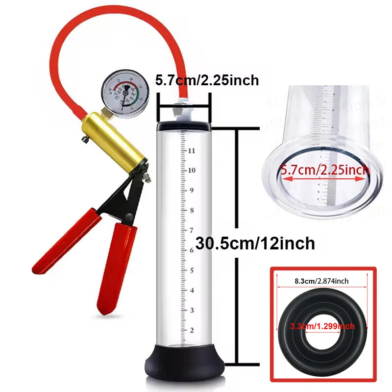 Electric Acrylic Penis Pump Vacuum Training Extender