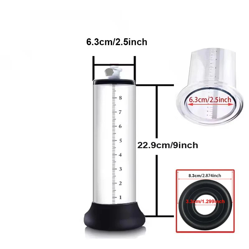 Electric Acrylic Penis Pump Vacuum Training Extender