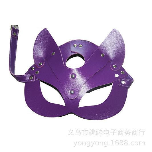 New adult PU leather Fox eye mask