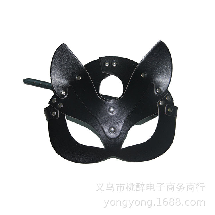 New adult PU leather Fox eye mask