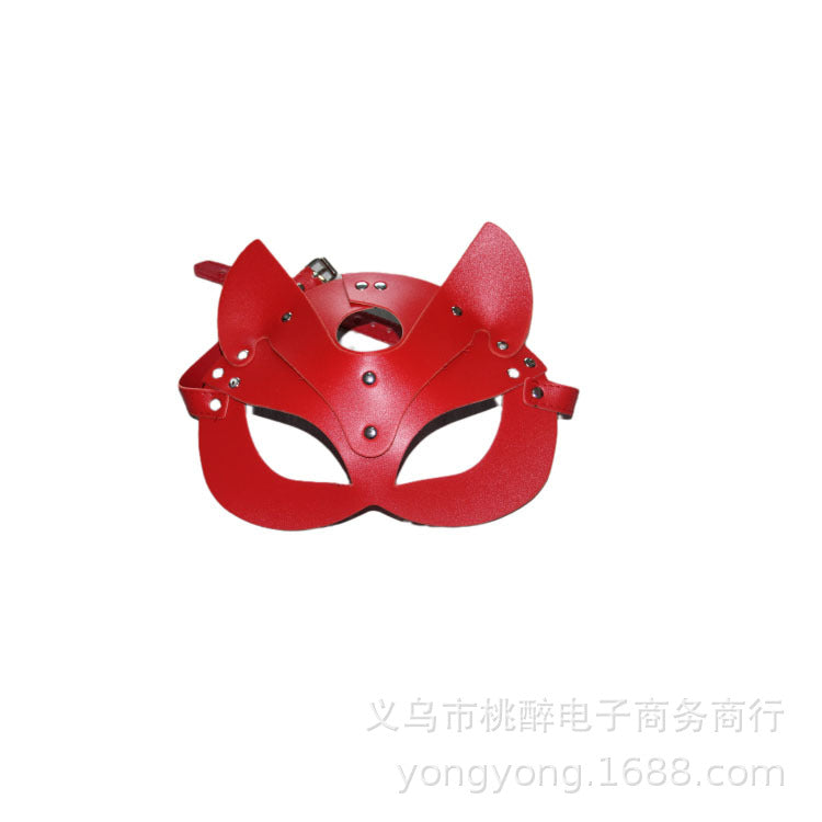 New adult PU leather Fox eye mask