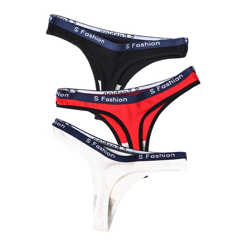 3pcs/Lot Cotton Female Thong Underwear