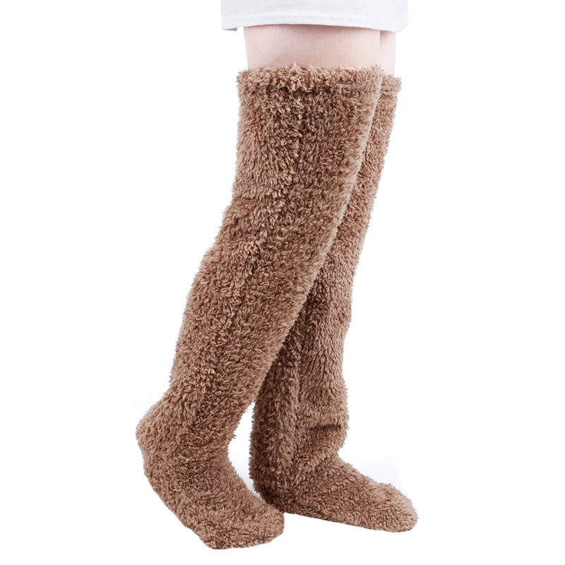 Over Knee High Fuzzy Leg Warmers