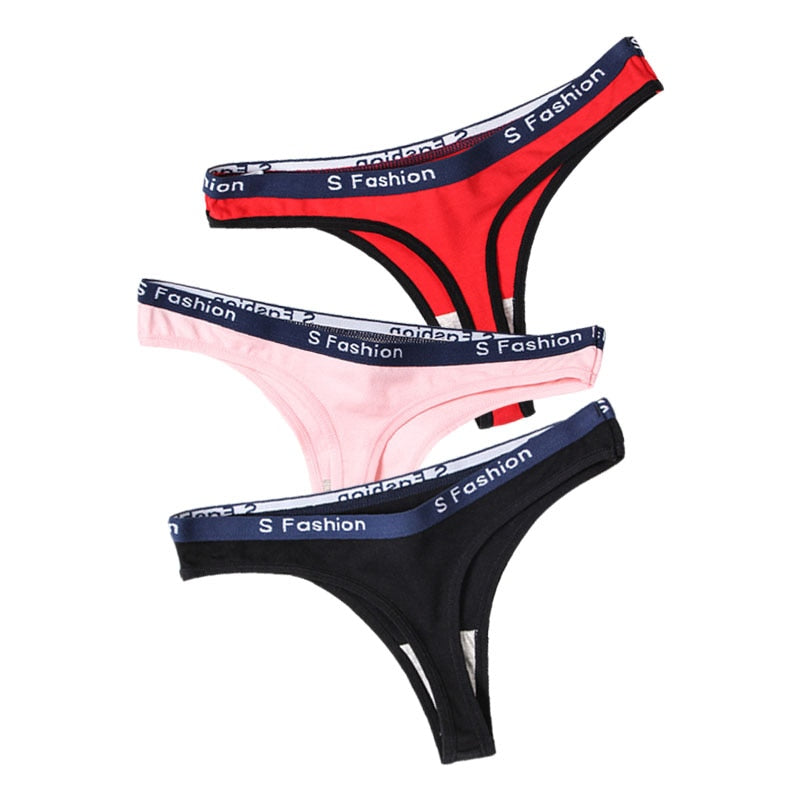 3pcs/Lot Cotton Female Thong Underwear