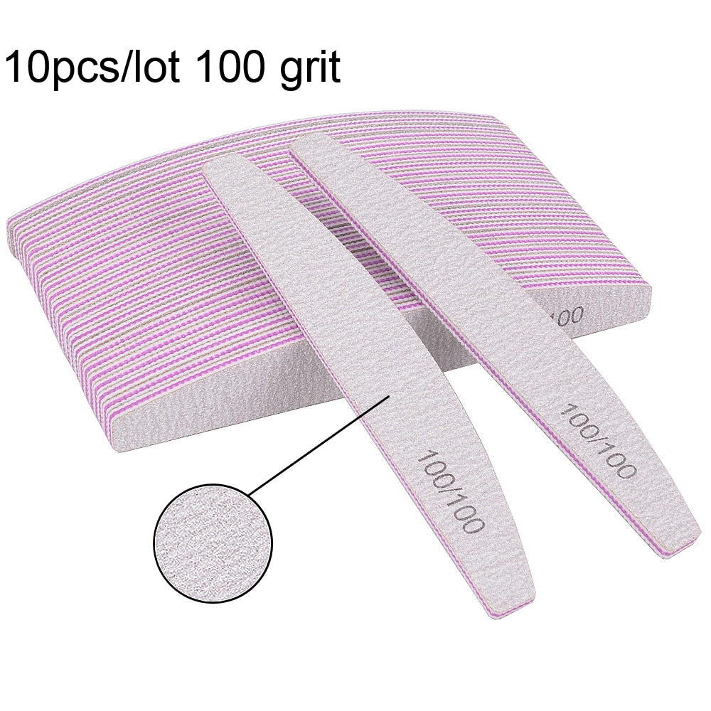 3/5/10pcs/Lot 100/180 Professional Nail Files