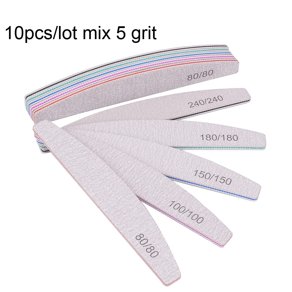 3/5/10pcs/Lot 100/180 Professional Nail Files