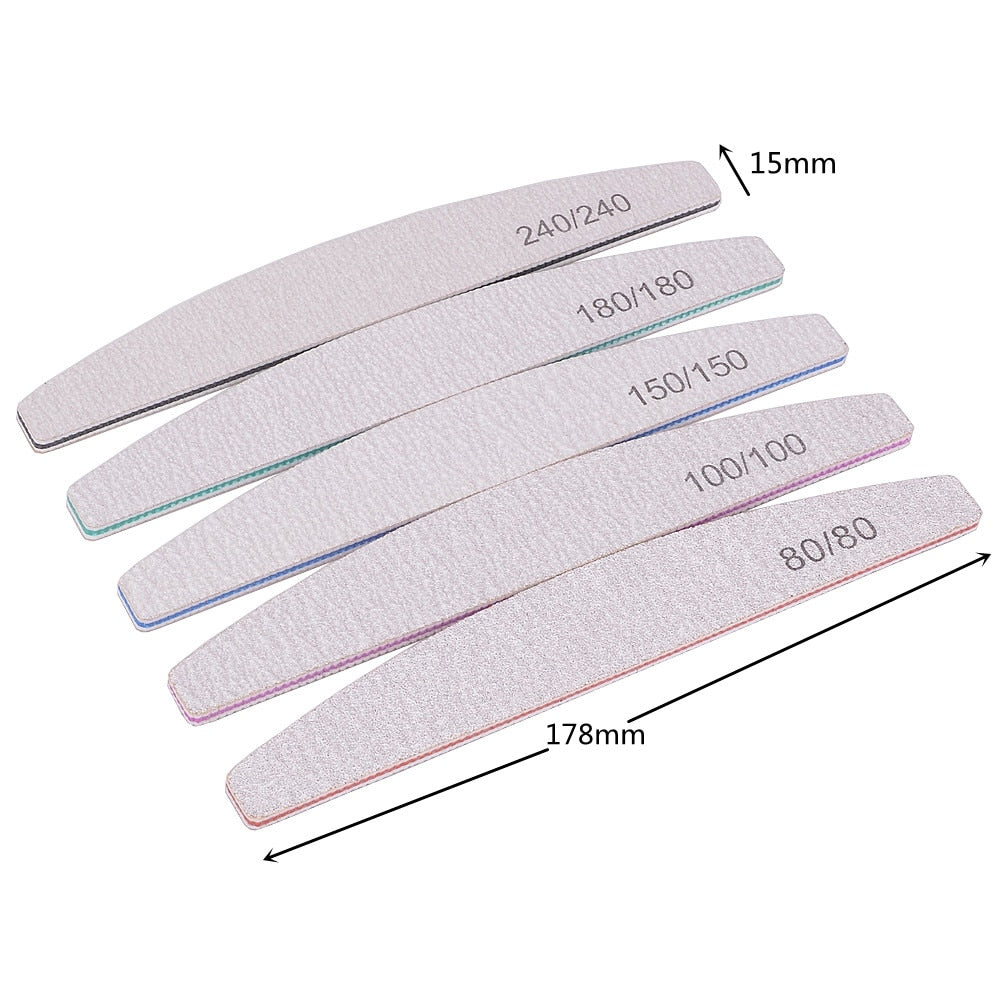 3/5/10pcs/Lot 100/180 Professional Nail Files