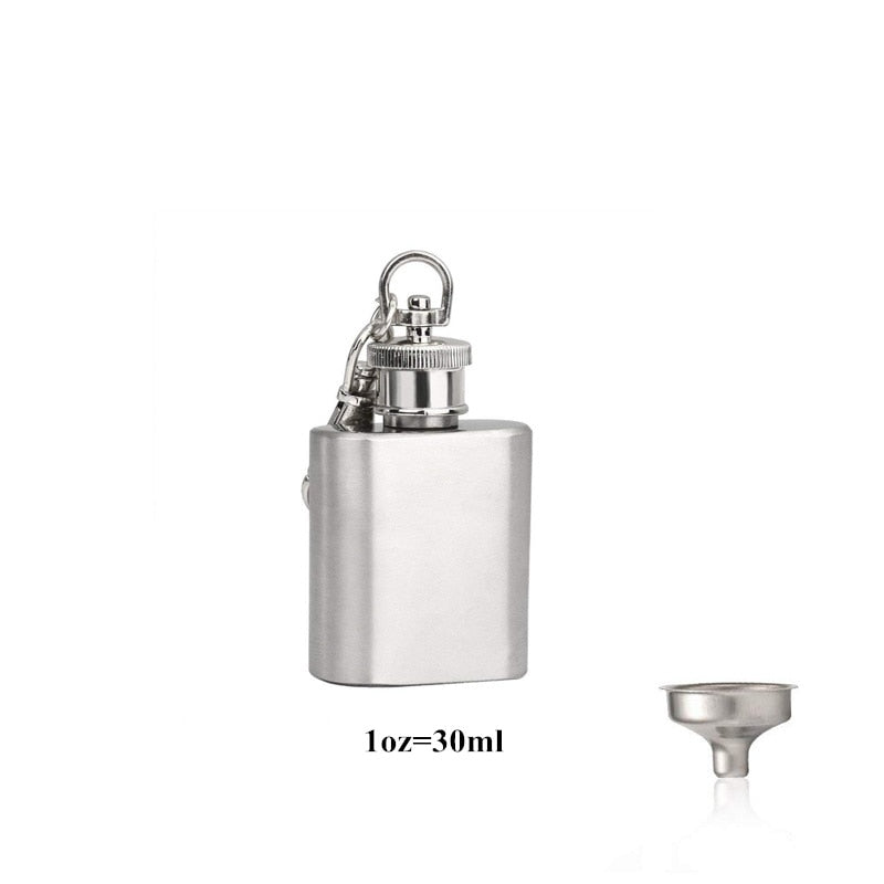 LMETJMA 1 4 5 6 7 8 9 10 oz Stainless Steel Hip Flask with Funnel