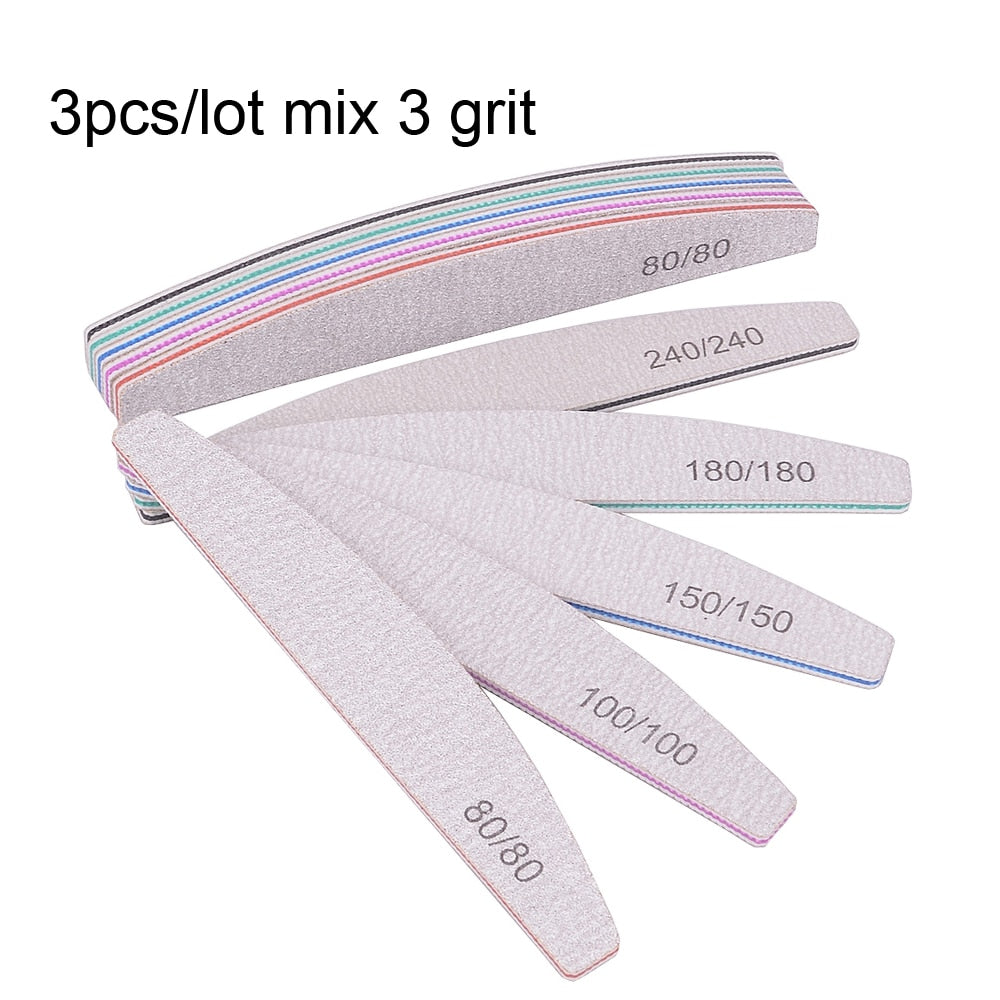 3/5/10pcs/Lot 100/180 Professional Nail Files