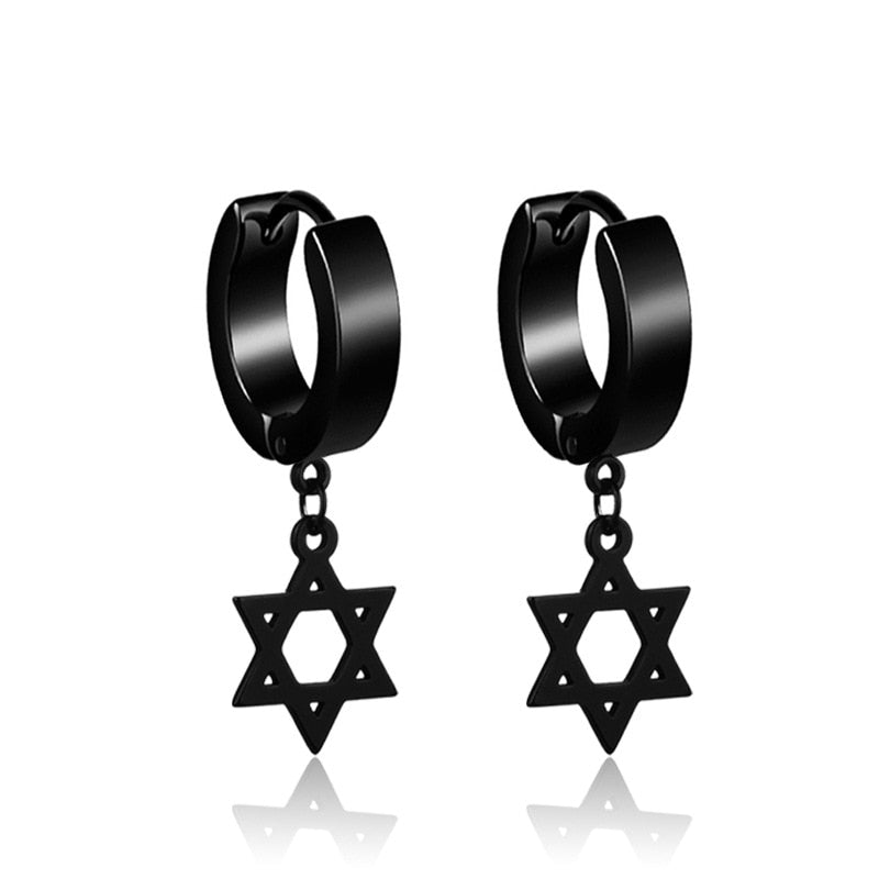 Black Punk Stainless/Titanium Steel Earrings Multiple Styles