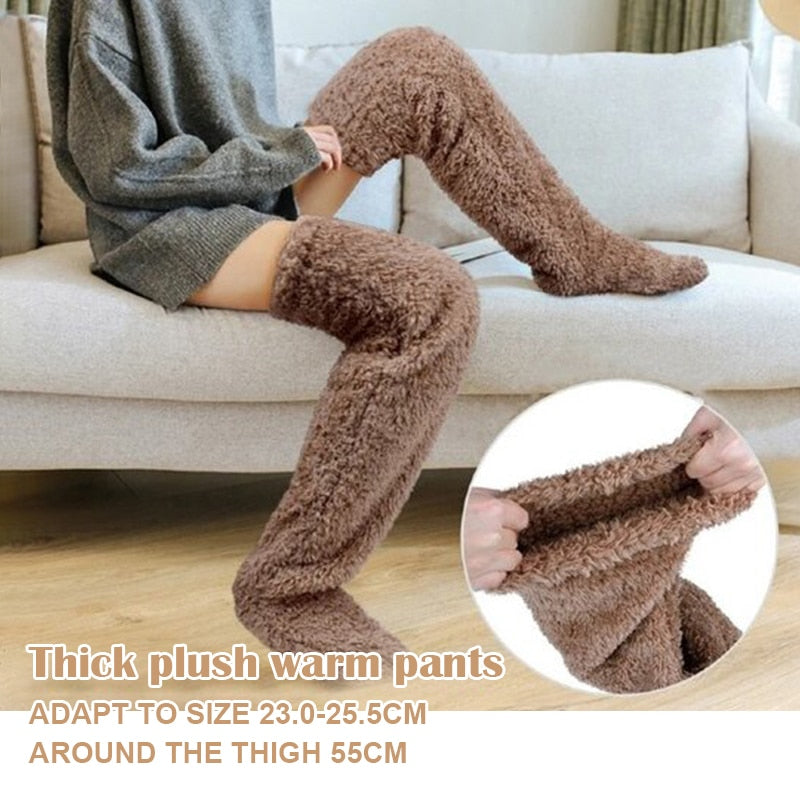 Over Knee High Fuzzy Leg Warmers