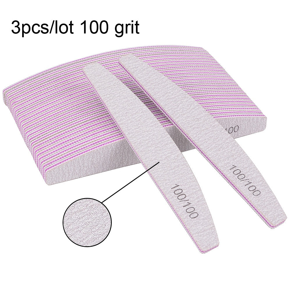 3/5/10pcs/Lot 100/180 Professional Nail Files