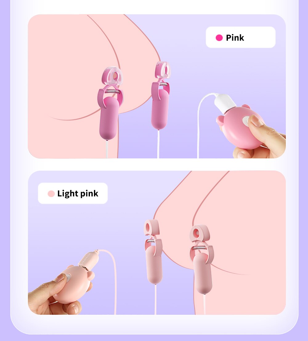 Electric Nipple Clamp Breast Vibrator Enhancer