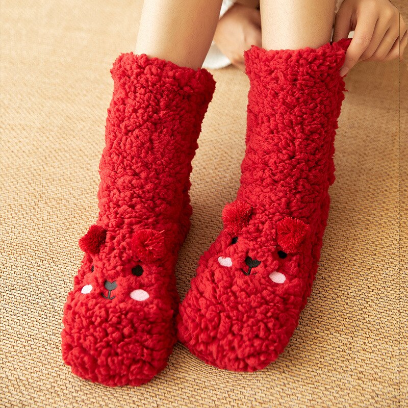 Fuzzy Bear Socks