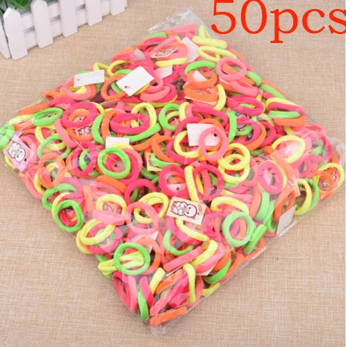 50/100Pcs High Elastic Hair Bands