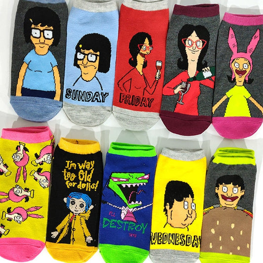 Funny Ankle Cartoon Socks