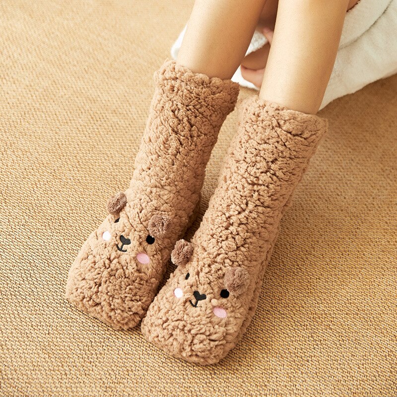 Fuzzy Bear Socks