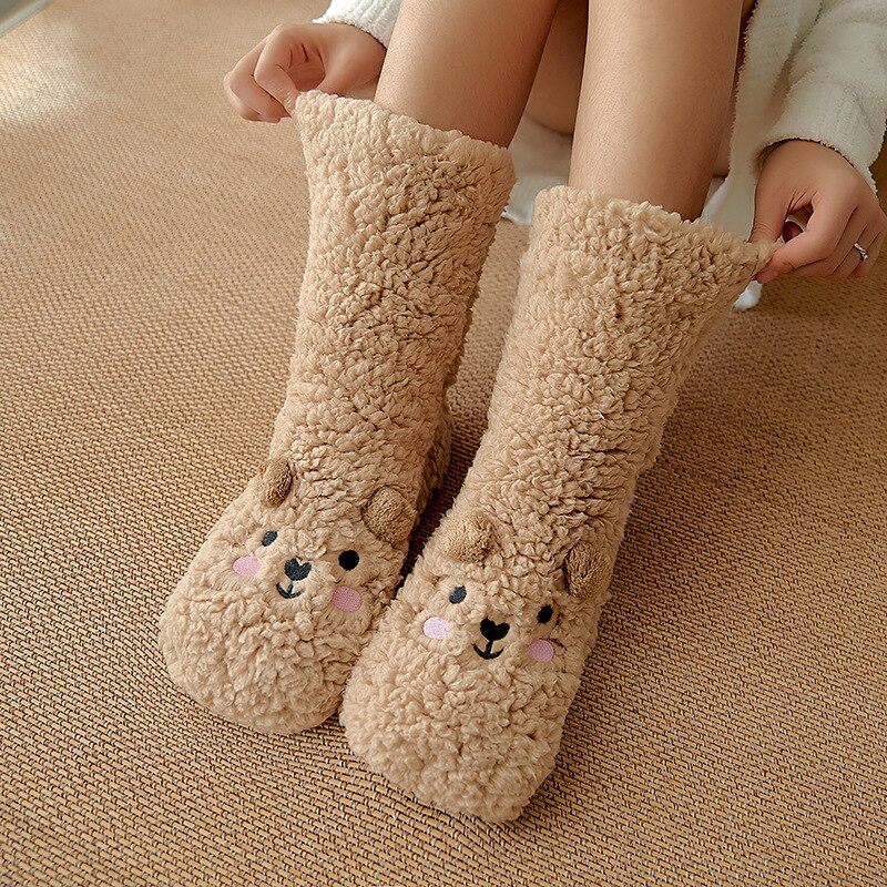 Fuzzy Bear Socks