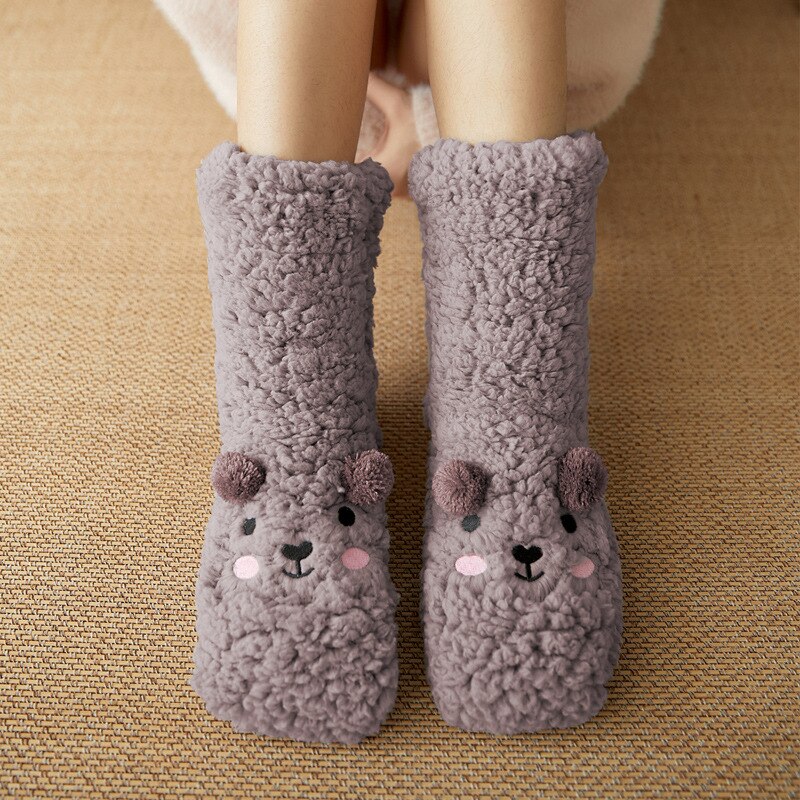 Fuzzy Bear Socks