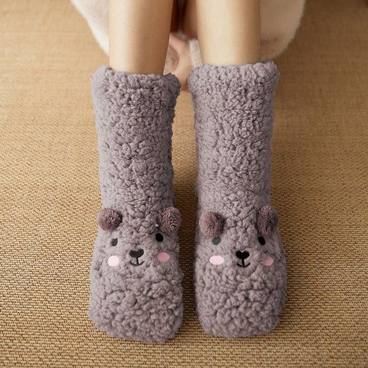 Fuzzy Bear Socks