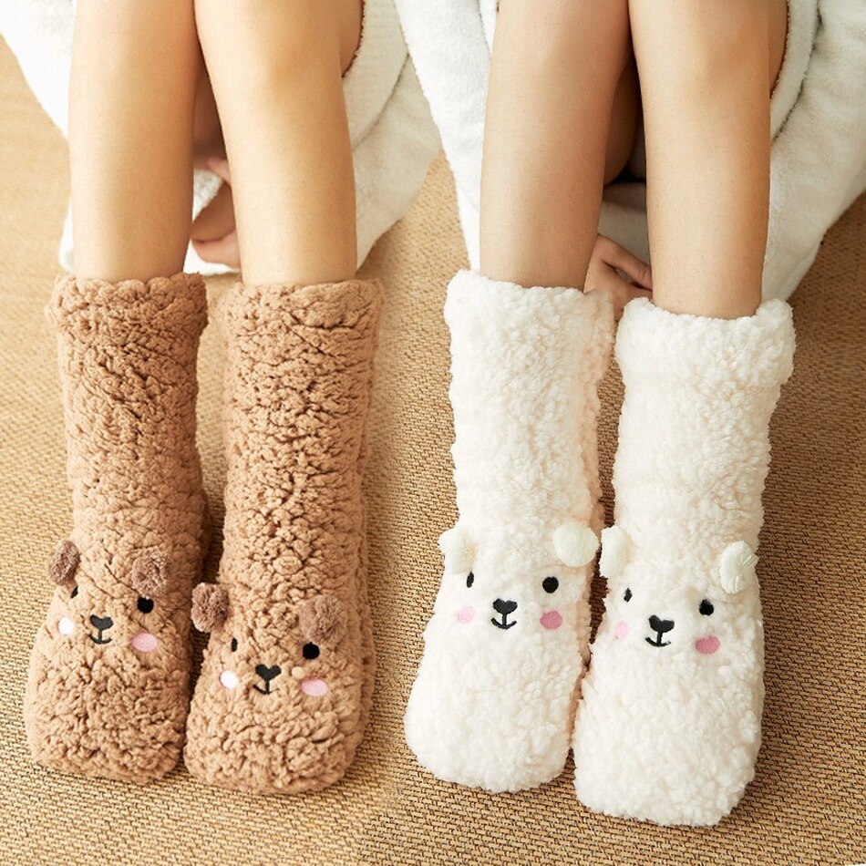 Fuzzy Bear Socks